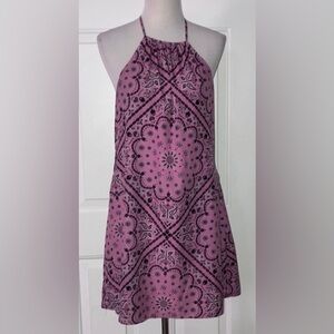 LAST CHANCE Sugar Thrillz Pink Bandana Halter Mini 1X Butterfly Hearts Chains